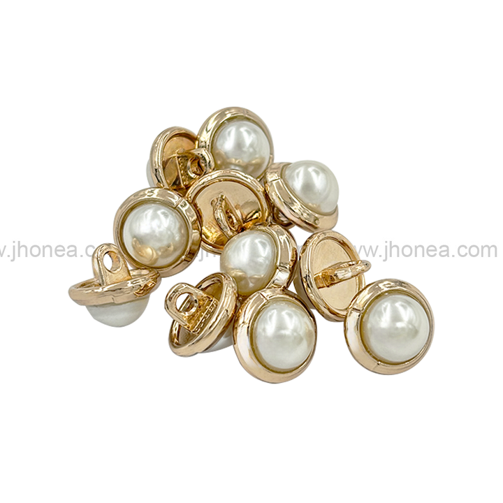 Shiny & Classy Round Shape Premium Quality Pearl Metal Button