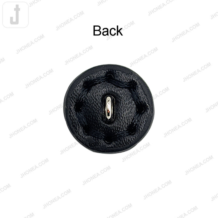 Black and White PU Leather Downhole Loop Buttons
