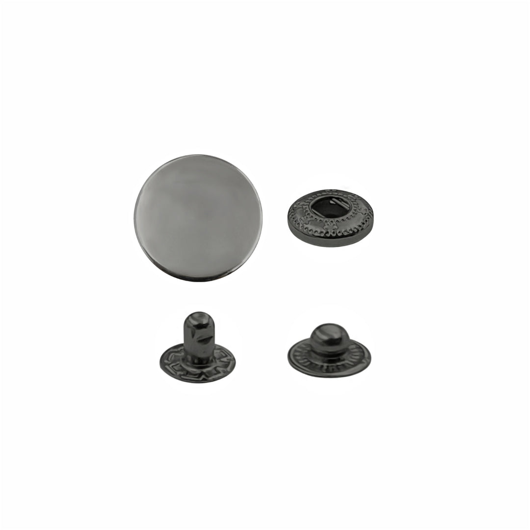 Standard Quality Assorted Metal Snap Buttons 4-Part Snap Fastener Sets