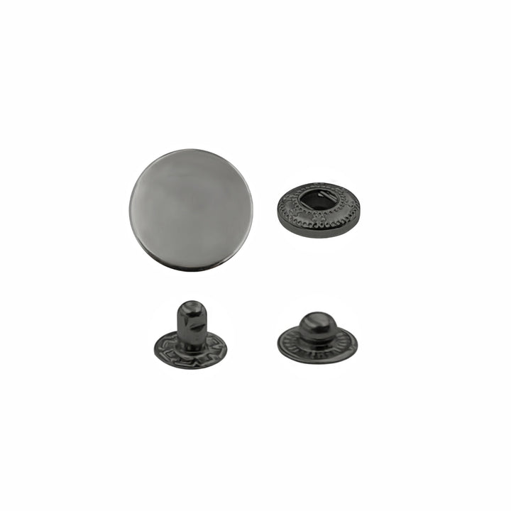 Standard Quality Assorted Metal Snap Buttons 4-Part Snap Fastener Sets