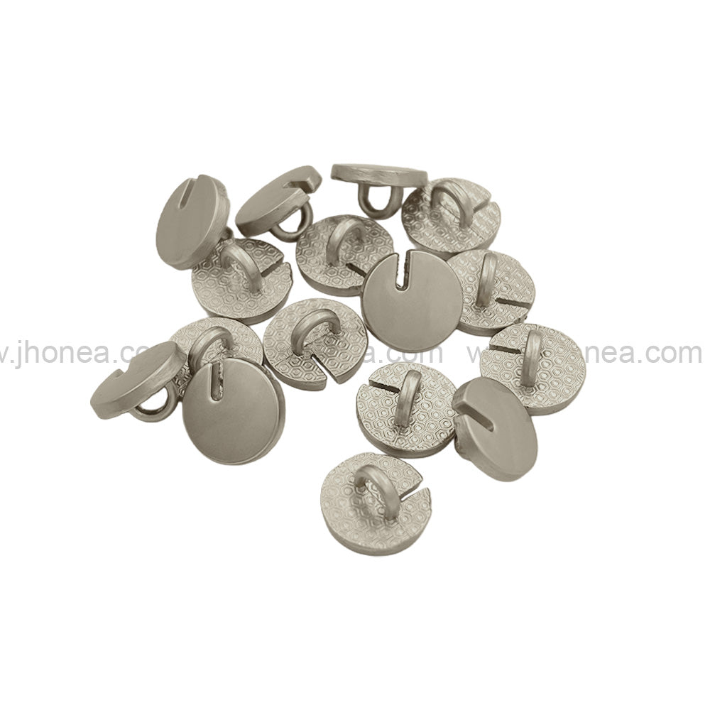 Classic 10mm Cutting Edge Design Matte Finish Metal Button