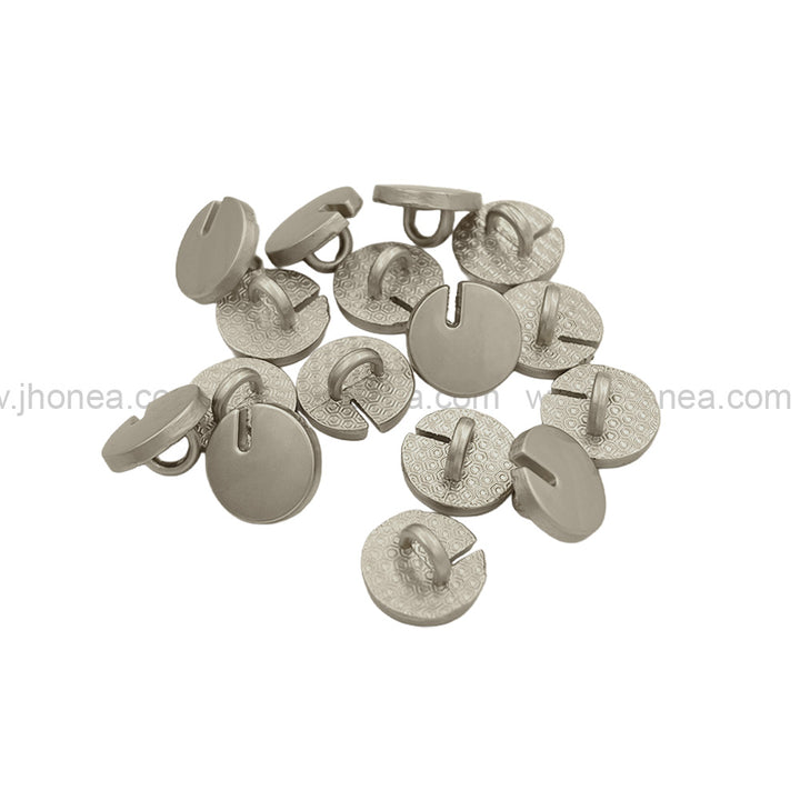 Classic 10mm Cutting Edge Design Matte Finish Metal Button