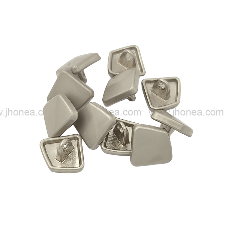 Unique Matte Finish Geometric Shape Shank Metal Button