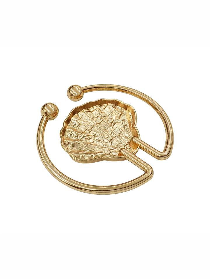 Elegant Shiny Finish U-Shaped Shell-Design Connector Belt Buckle