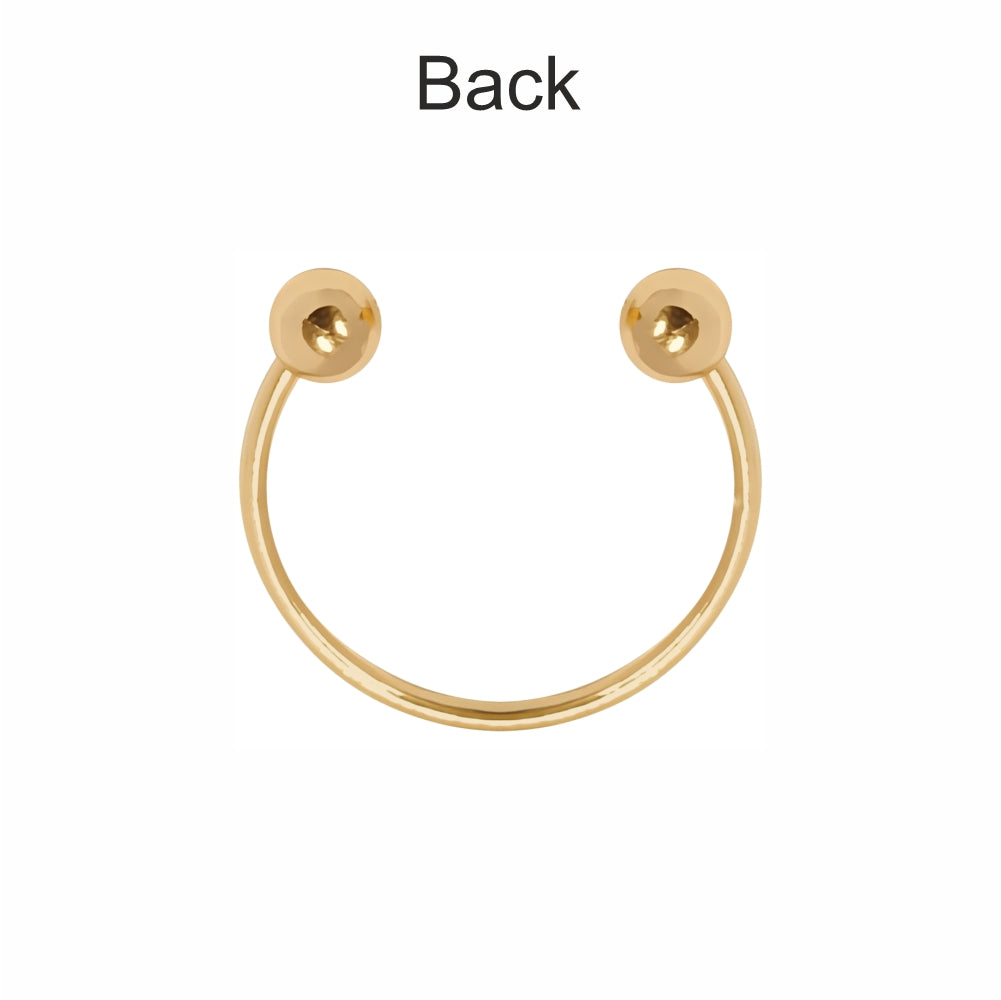 Versatile U-Shaped Shiny Metal Connector Buckle for Designer Clothing