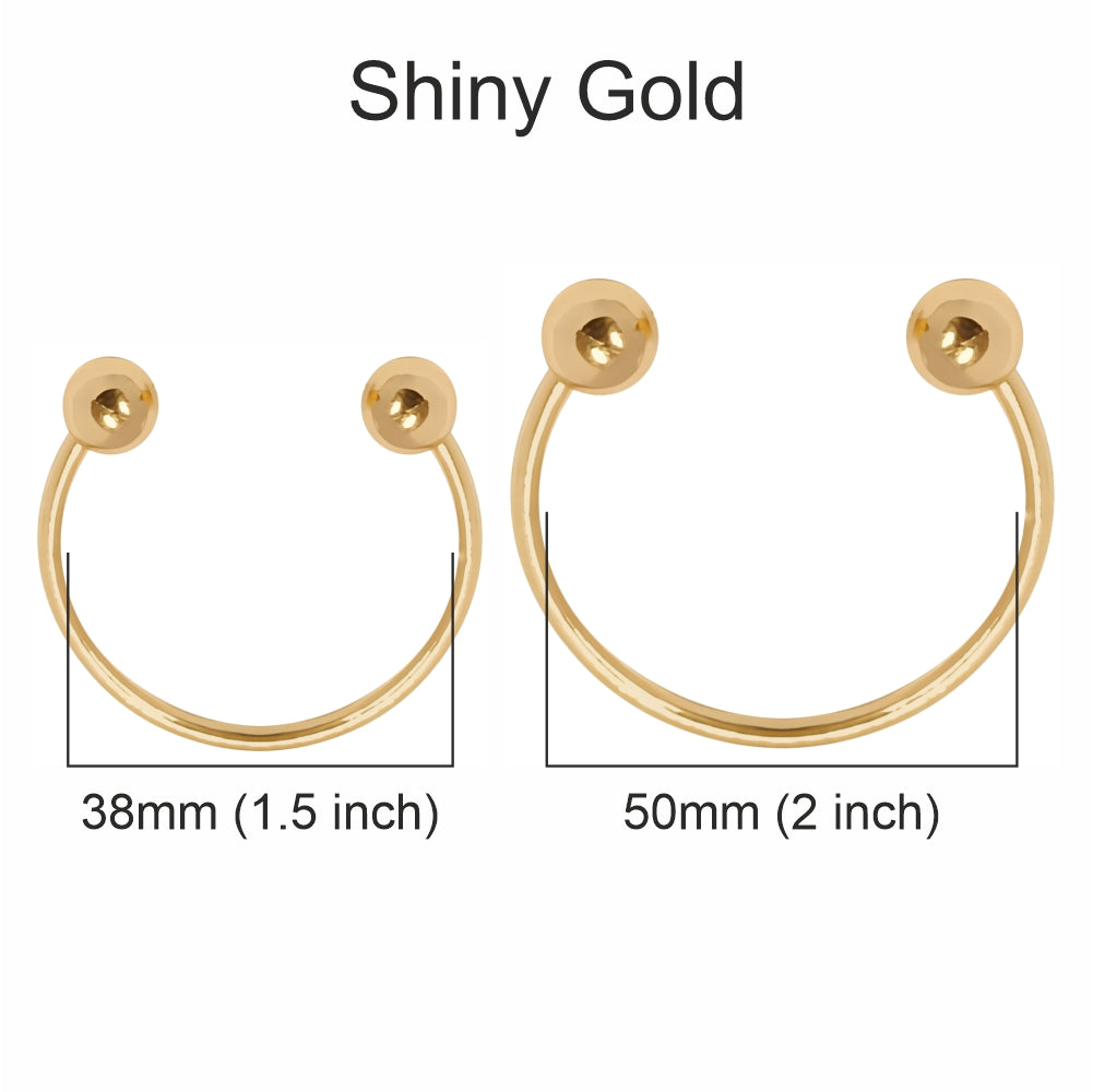 Versatile U-Shaped Shiny Metal Connector Buckle for Designer Clothing