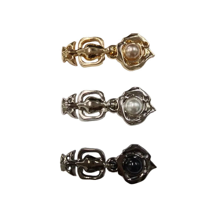 Stylish Pearl Clasp Buckle Hook and Eye Metal Buckle for Fashion Use