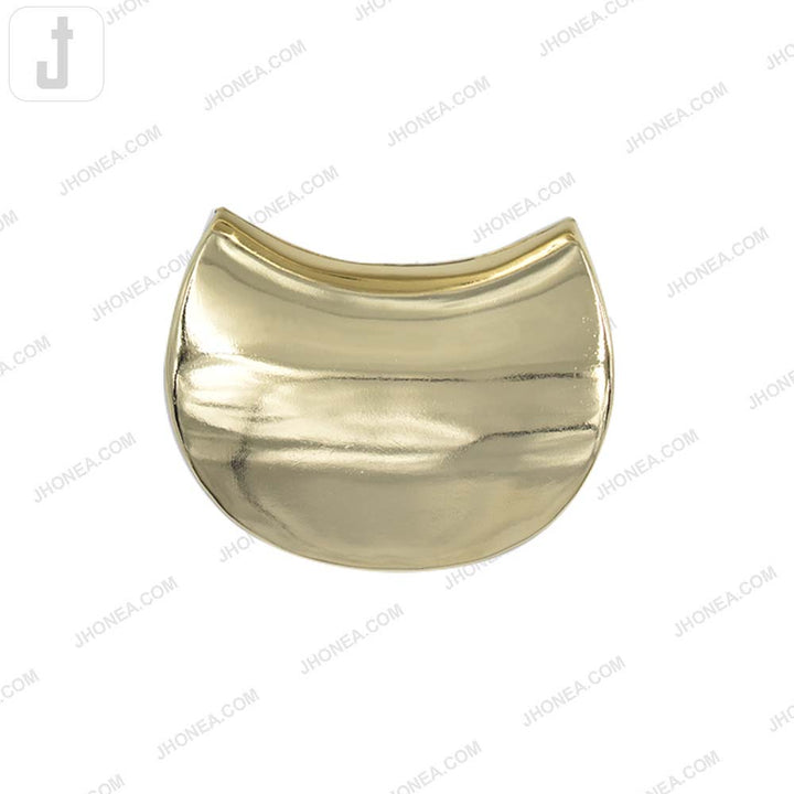 Fashionable Shiny Finish Half Moon Buckle for Fashion Accessories