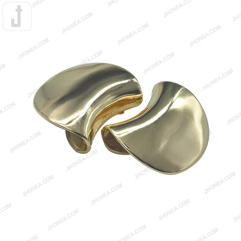 Fashionable Shiny Finish Half Moon Buckle for Fashion Accessories