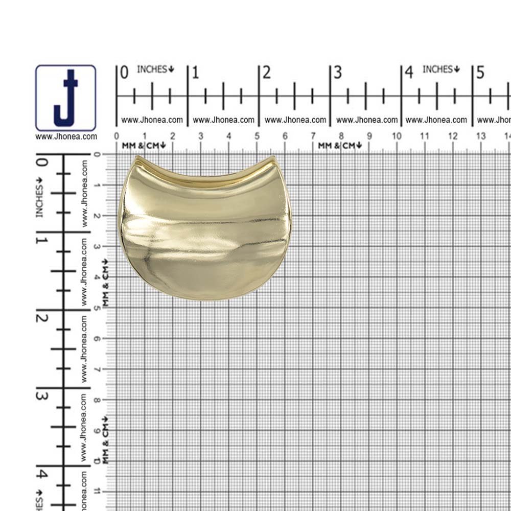 Fashionable Shiny Finish Half Moon Buckle for Fashion Accessories