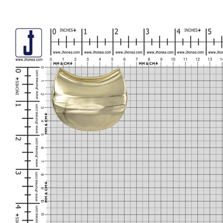 Fashionable Shiny Finish Half Moon Buckle for Fashion Accessories