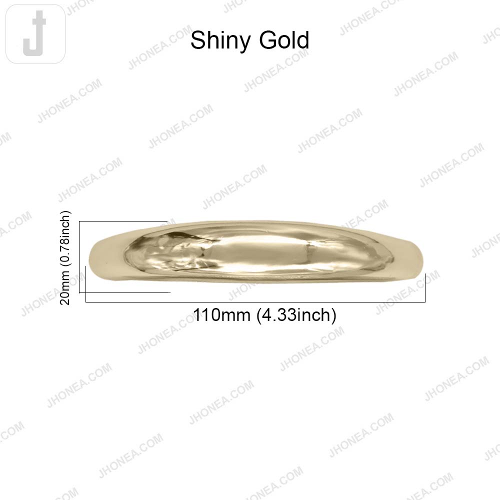 Premium Curved Glossy Finish Metal Handle Buckle for DIY Handbags