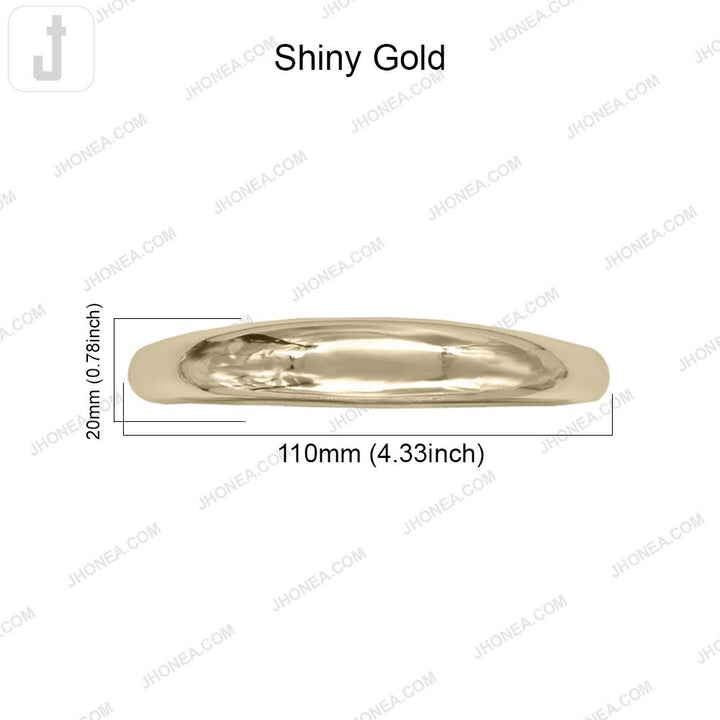 Premium Curved Glossy Finish Metal Handle Buckle for DIY Handbags
