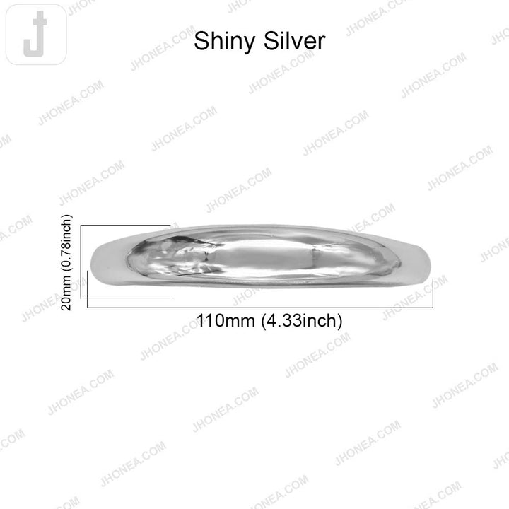 Premium Curved Glossy Finish Metal Handle Buckle for DIY Handbags
