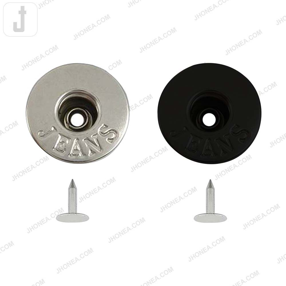 Round Shape Engraved Jeans Metal Button for Denim Pants