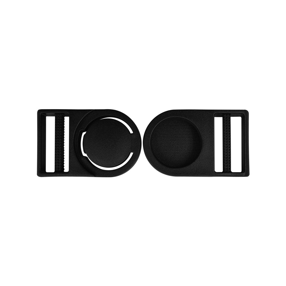 20mm Classic 2 Part Black Closure Clasp Plastic Belt Buckle