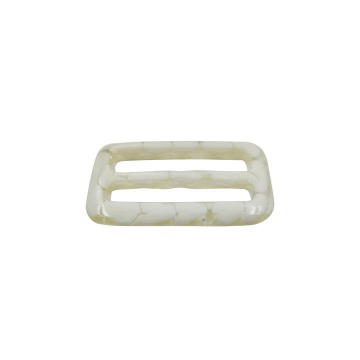 Rounded Rectangle Marble Effect Sliding Poly Belt Buckle