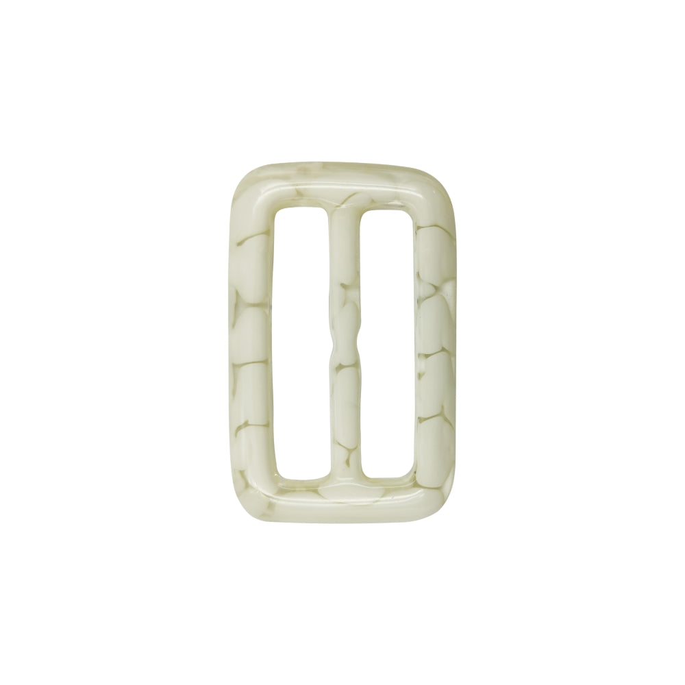 Rounded Rectangle Marble Effect Sliding Poly Belt Buckle