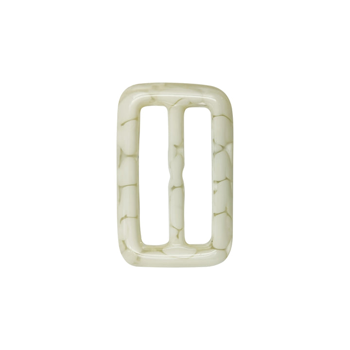 Rounded Rectangle Marble Effect Sliding Poly Belt Buckle