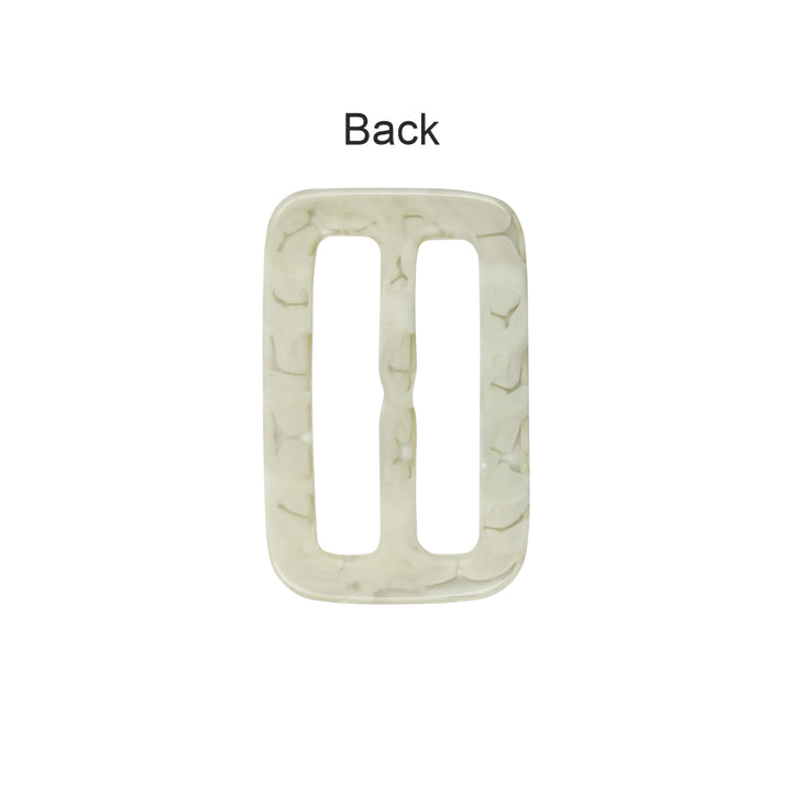 Rounded Rectangle Marble Effect Sliding Poly Belt Buckle