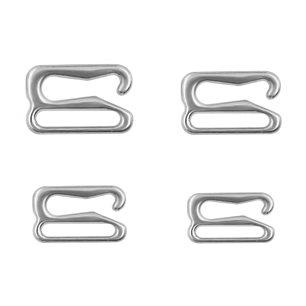 G-Hooks Shiny Silver Metal Bra Strap Clip Slider buckle Fastener