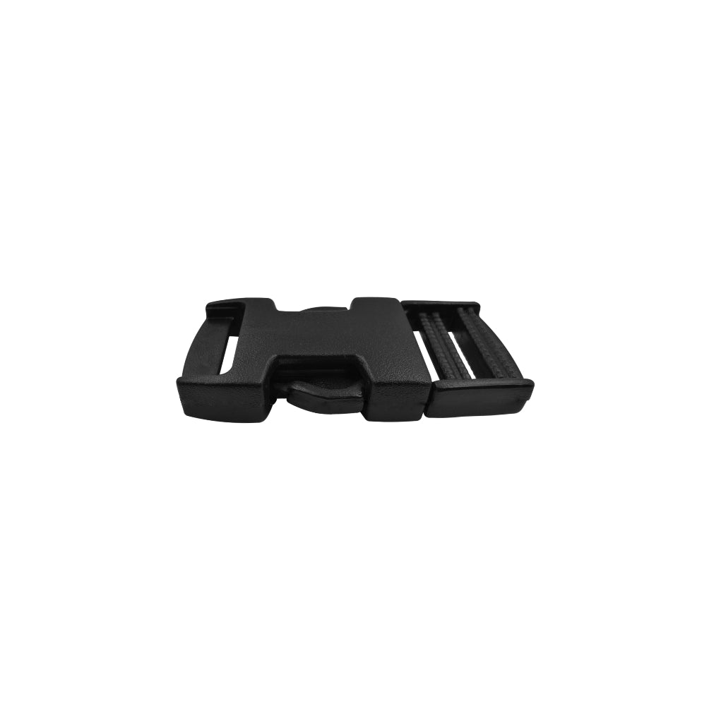 Black 20mm Single Adjuster Side Release Clasp Belt/Strap Plastic Buckle