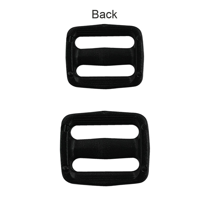 Adjustable Webbing Strap Black Tri-Glide Slider Plastic Buckle