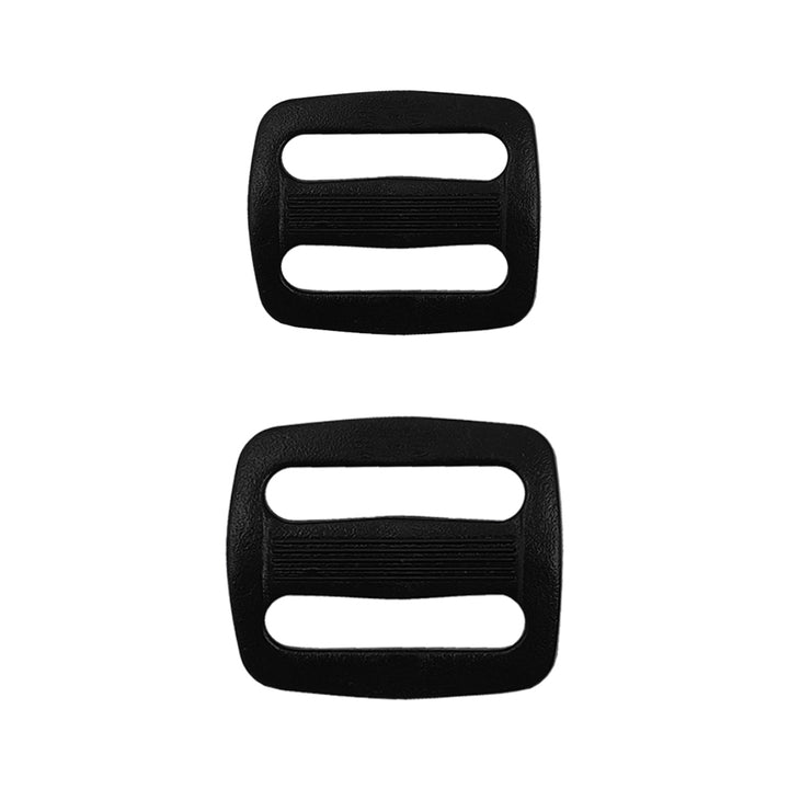 Adjustable Webbing Strap Black Tri-Glide Slider Plastic Buckle