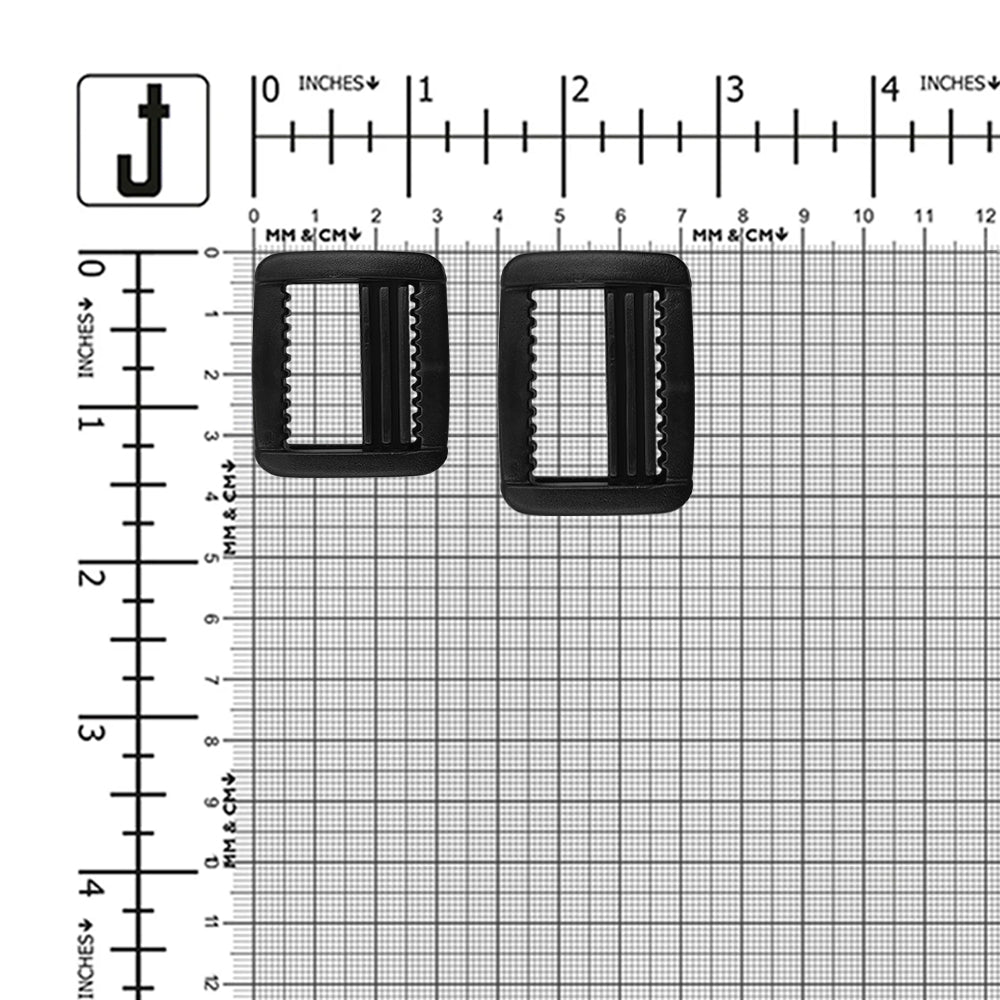 Adjustable Webbing Strap Black Webbing Plastic Slider Buckle