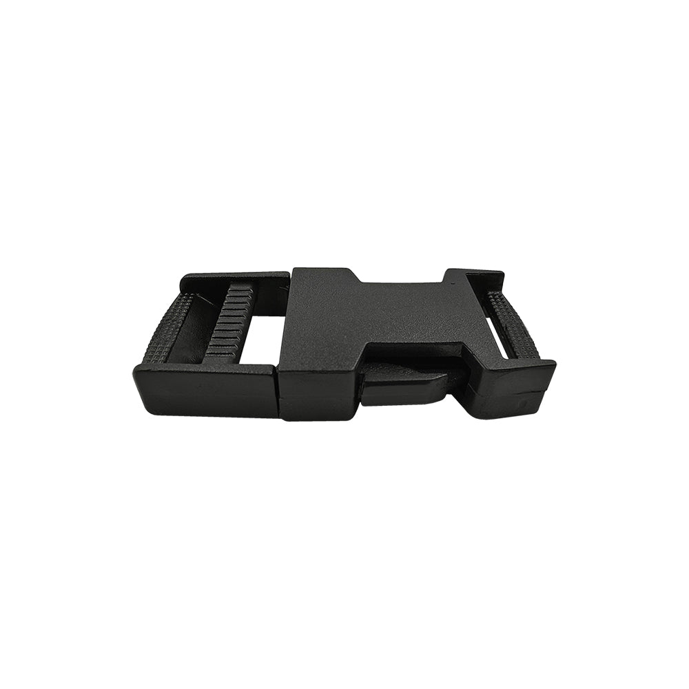 Black 1inch Single Adjuster Side Release Clasp Belt/Strap Plastic Buckle