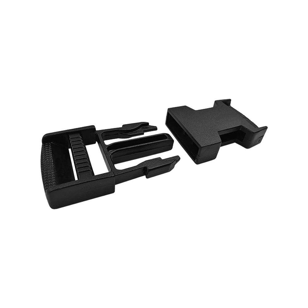 Black 1inch Single Adjuster Side Release Clasp Belt/Strap Plastic Buckle