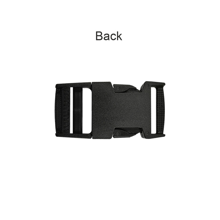 Black 1inch Single Adjuster Side Release Clasp Belt/Strap Plastic Buckle