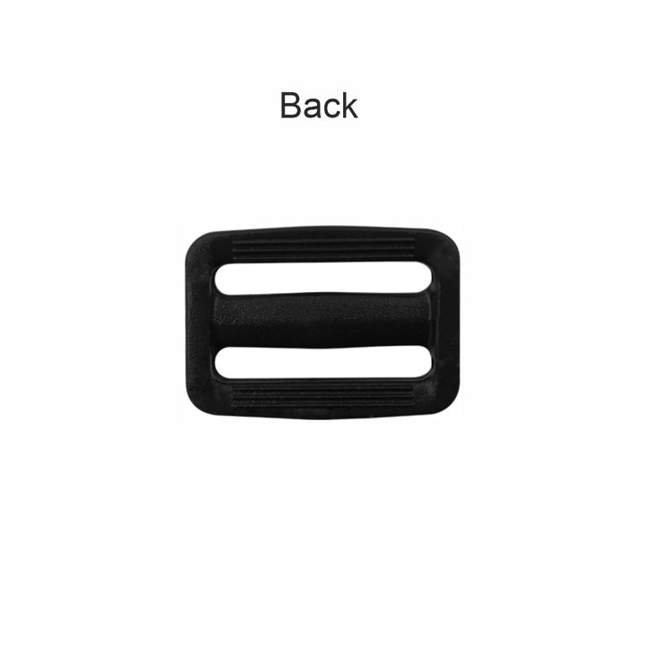 Adjustable Webbing Strap Black Tri-Glide Slider Plastic Buckle