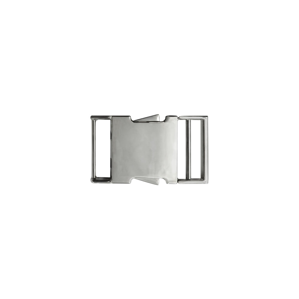 Smooth Shiny Silver Side Release Metal Buckle for Belts