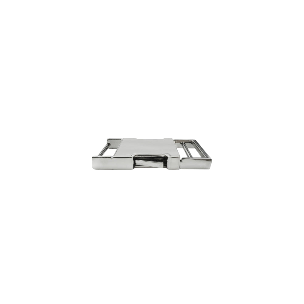 Smooth Shiny Silver Side Release Metal Buckle for Belts