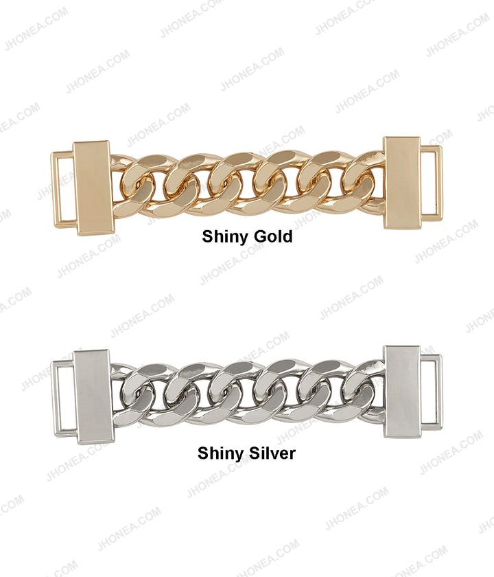 Chain Design Shiny Gold Fashion Belt Accessory 2cm