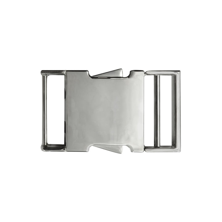 Smooth Shiny Silver Side Release Metal Buckle for Belts