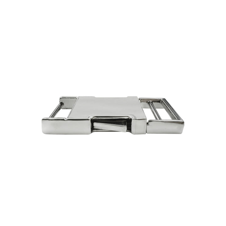 Smooth Shiny Silver Side Release Metal Buckle for Belts