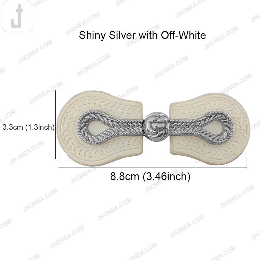 Embossed PU Leather Magnetic Belt Buckle Closure for Dresses