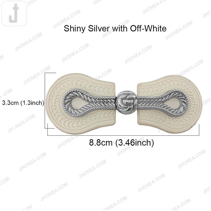 Embossed PU Leather Magnetic Belt Buckle Closure for Dresses