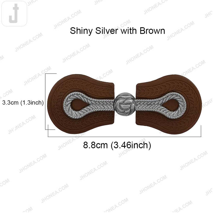 Embossed PU Leather Magnetic Belt Buckle Closure for Dresses