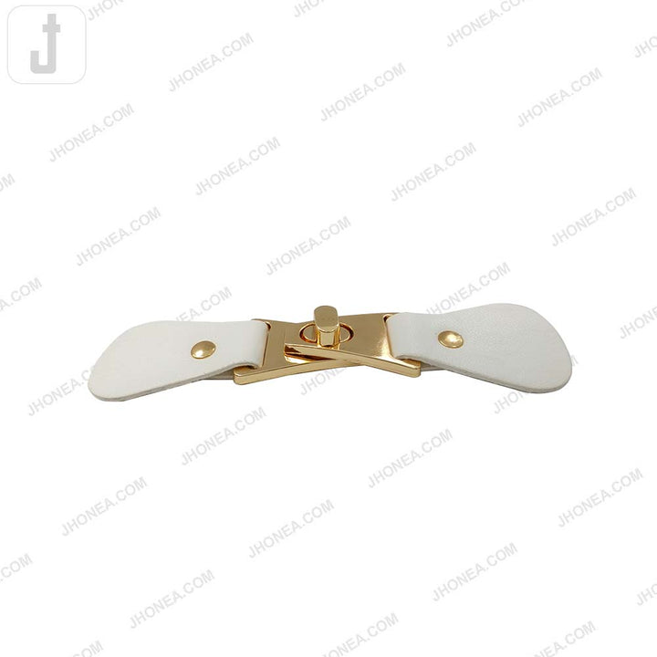 Stylish PU Leather Belt with Elegant Metal Clasp Lock Design