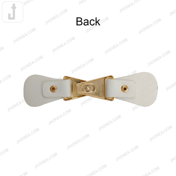Stylish PU Leather Belt with Elegant Metal Clasp Lock Design