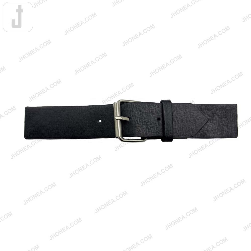 Timeless Black PU Leather Belt with Adjustable Prong Buckle