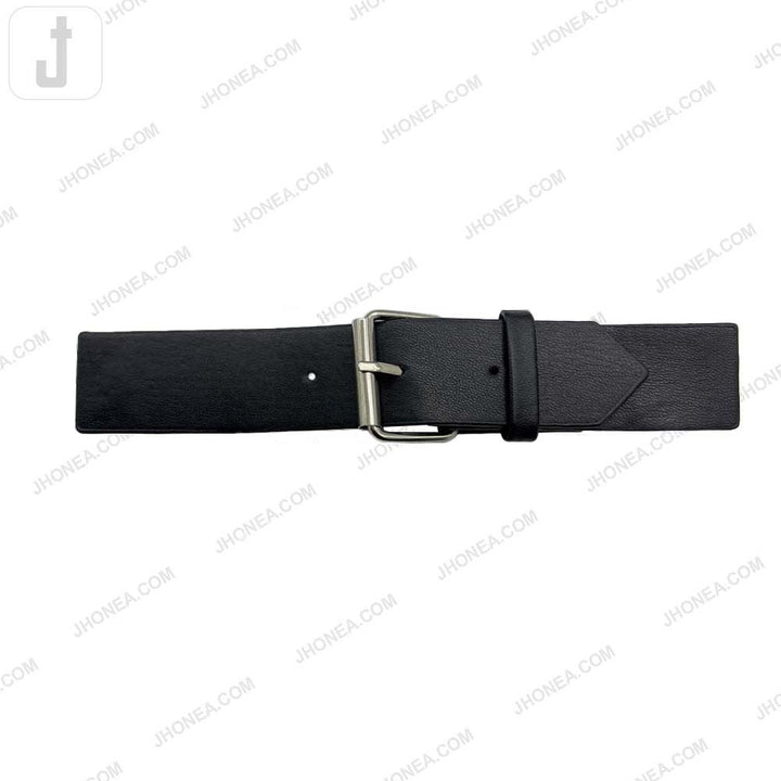 Timeless Black PU Leather Belt with Adjustable Prong Buckle