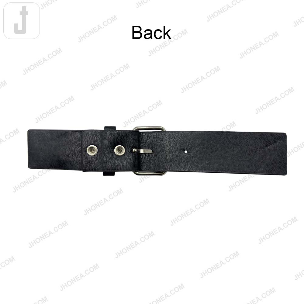 Timeless Black PU Leather Belt with Adjustable Prong Buckle