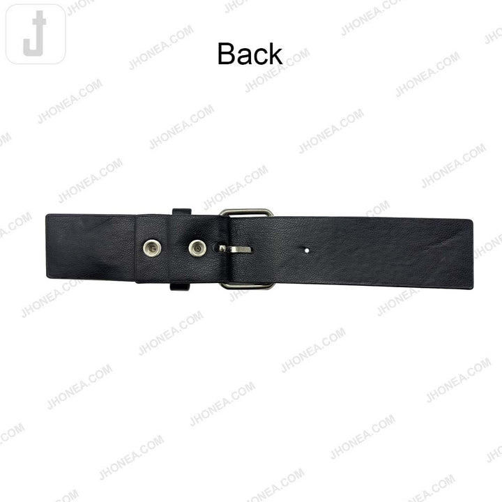 Timeless Black PU Leather Belt with Adjustable Prong Buckle