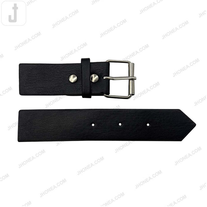 Timeless Black PU Leather Belt with Adjustable Prong Buckle