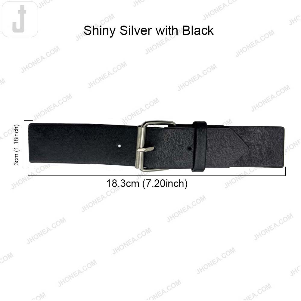 Timeless Black PU Leather Belt with Adjustable Prong Buckle