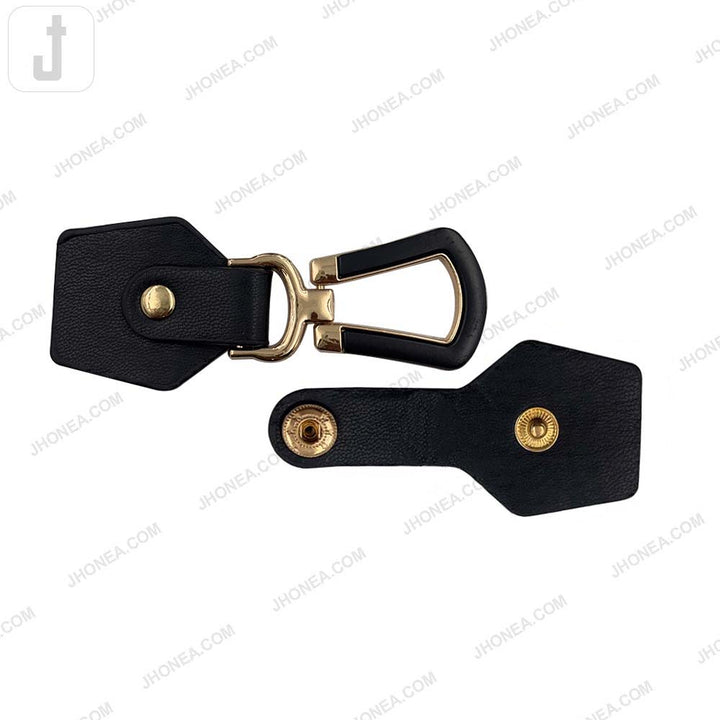 Premium PU Leather Designer Belt Buckle Closure for Coats/Jackets
